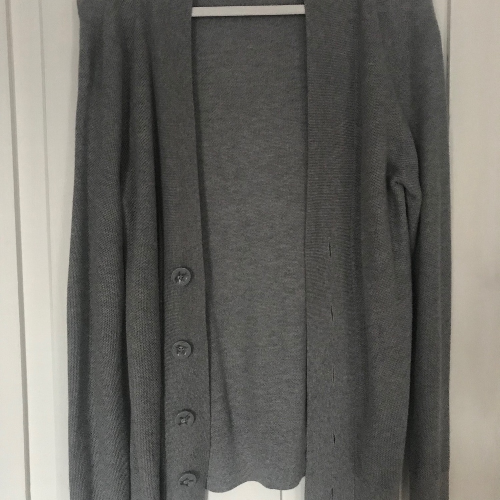 Gray cardigan